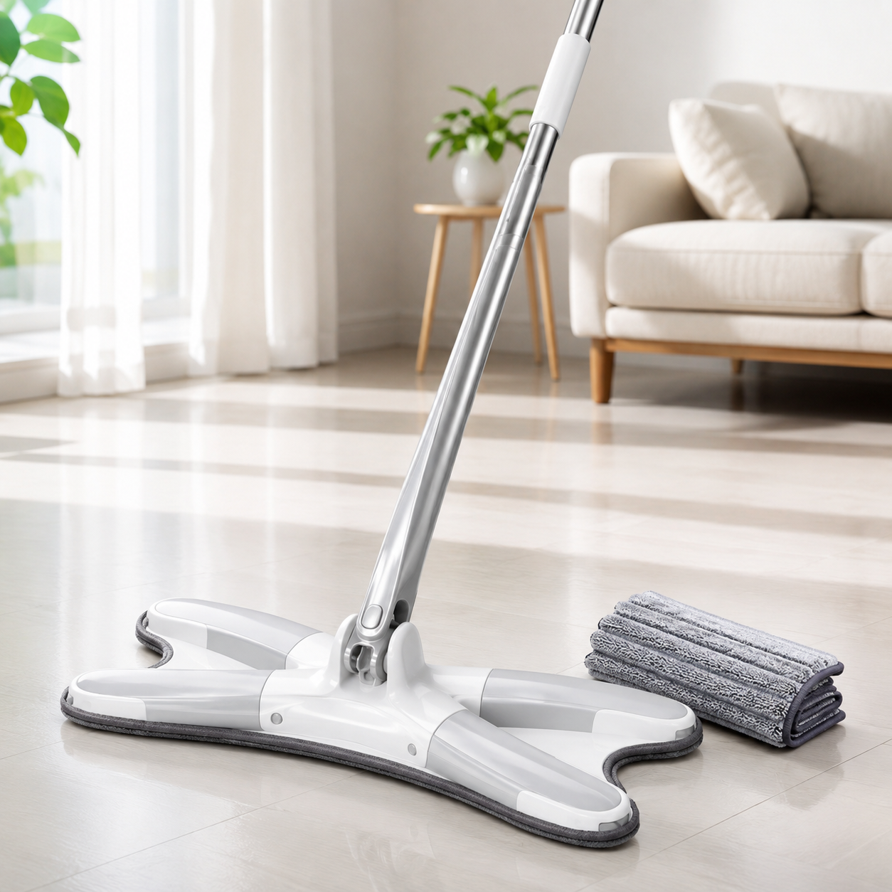 Trapeador en X con exprimidor automático